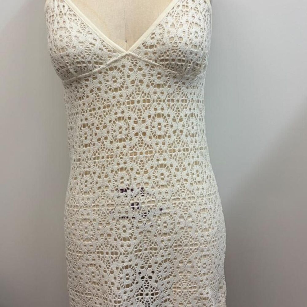 No boundaries Women's Cream Crochet Dress XS